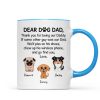 Watercolor Cute Dogs Dear Dog Dad Gift Personalized Mug Watercolor Cute Dogs Dear Dog Dad Gift Personalized Mug