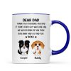 Watercolor Cute Dogs Dear Dog Dad Thank You XOXO Personalized Mug Watercolor Cute Dogs Dear Dog Dad Thank You XOXO Personalized Mug