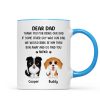 Watercolor Cute Dogs Dear Dog Dad Thank You XOXO Personalized Mug Watercolor Cute Dogs Dear Dog Dad Thank You XOXO Personalized Mug