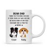 Watercolor Cute Dogs Dear Dog Dad Thank You XOXO Personalized Mug Watercolor Cute Dogs Dear Dog Dad Thank You XOXO Personalized Mug