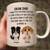 Watercolor Cute Dogs Dear Dog Dad Thank You XOXO Personalized Mug Watercolor Cute Dogs Dear Dog Dad Thank You XOXO Personalized Mug