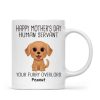 Watercolor Cute Dogs Happy Mother's Day Human Servant Personalized Mug, Gift For Dog Mom, Dog Lovers Watercolor Cute Dogs Happy Mother's Day Human Servant Personalized Mug, Gift For Dog Mom, Dog Lovers