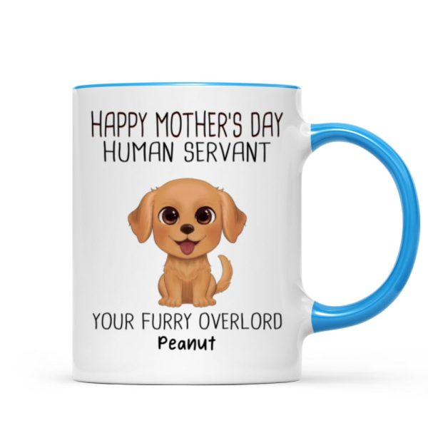 Watercolor Cute Dogs Happy Mother's Day Human Servant Personalized Mug, Gift For Dog Mom, Dog Lovers Watercolor Cute Dogs Happy Mother's Day Human Servant Personalized Mug, Gift For Dog Mom, Dog Lovers