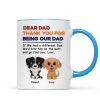 Watercolor Cute Dogs Retro Thanks For Being Our Dad Personalized Mug Watercolor Cute Dogs Retro Thanks For Being Our Dad Personalized Mug