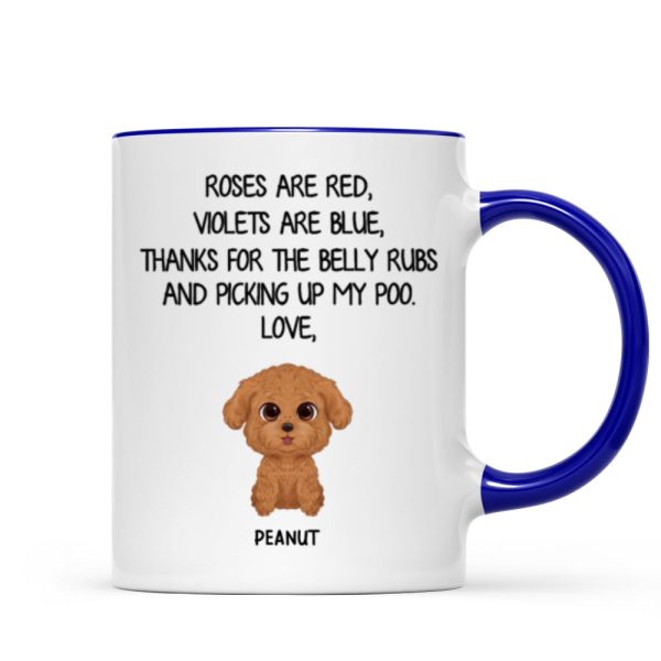 Watercolor Cute Dogs Roses Are Red Violets Are Blue Gift For Dog Lovers Personalized Mug Watercolor Cute Dogs Roses Are Red Violets Are Blue Gift For Dog Lovers Personalized Mug
