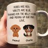 Watercolor Cute Dogs Roses Are Red Violets Are Blue Gift For Dog Lovers Personalized Mug Watercolor Cute Dogs Roses Are Red Violets Are Blue Gift For Dog Lovers Personalized Mug