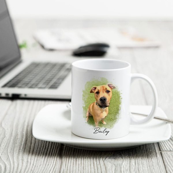 Watercolor Pet Portrait Using Photo Personalized Mug, Unique Gift For Pet Owners, Thoughtful Pet Memorial Gift Watercolor Pet Portrait Using Photo Personalized Mug, Unique Gift For Pet Owners, Thoughtful Pet Memorial Gift