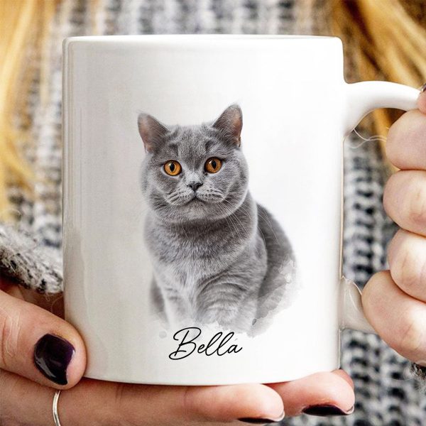 Watercolor Pet Portrait Using Photo Personalized Mug, Unique Gift For Pet Owners, Thoughtful Pet Memorial Gift Watercolor Pet Portrait Using Photo Personalized Mug, Unique Gift For Pet Owners, Thoughtful Pet Memorial Gift