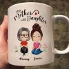 Watercolor Style Women Sitting Like Mother Like Daughters Gift For Mom Daughters Personalized Mug Watercolor Style Women Sitting Like Mother Like Daughters Gift For Mom Daughters Personalized Mug