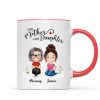 Watercolor Style Women Sitting Like Mother Like Daughters Gift For Mom Daughters Personalized Mug Watercolor Style Women Sitting Like Mother Like Daughters Gift For Mom Daughters Personalized Mug