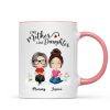 Watercolor Style Women Sitting Like Mother Like Daughters Gift For Mom Daughters Personalized Mug Watercolor Style Women Sitting Like Mother Like Daughters Gift For Mom Daughters Personalized Mug