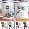 We Hooked The Best Dad Grandpa Caricature Fishing Personalized Mug We Hooked The Best Dad Grandpa Caricature Fishing Personalized Mug