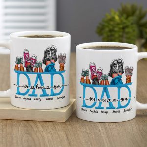 We Love You, Gift For Dad, Personalized Mug, Shoes Mug, Father's Day Gift