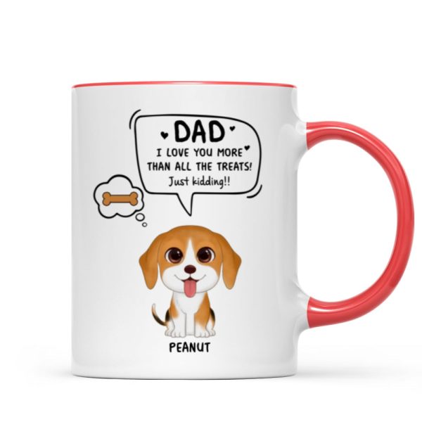 We Love You More Than All The Treats Watercolor Cute Dogs Gift For Dad Personalized Mug We Love You More Than All The Treats Watercolor Cute Dogs Gift For Dad Personalized Mug