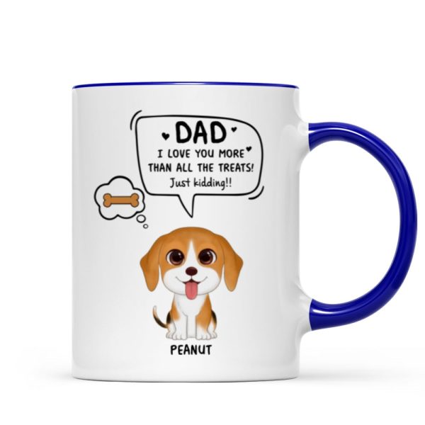 We Love You More Than All The Treats Watercolor Cute Dogs Gift For Dad Personalized Mug We Love You More Than All The Treats Watercolor Cute Dogs Gift For Dad Personalized Mug