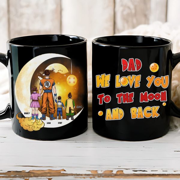 We Love You To The Moon And Back Personalized Dad Mug 04HTPU050124HH We Love You To The Moon And Back Personalized Dad Mug 04HTPU050124HH