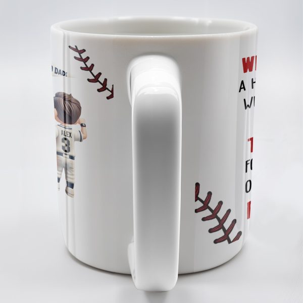We Scored A Home Run When We Got You As Our Dad, Baseball Stitches And Uniforms - Personalized Custom Coffee Mug - DAD140_MG We Scored A Home Run When We Got You As Our Dad, Baseball Stitches And Uniforms - Personalized Custom Coffee Mug - DAD140_MG