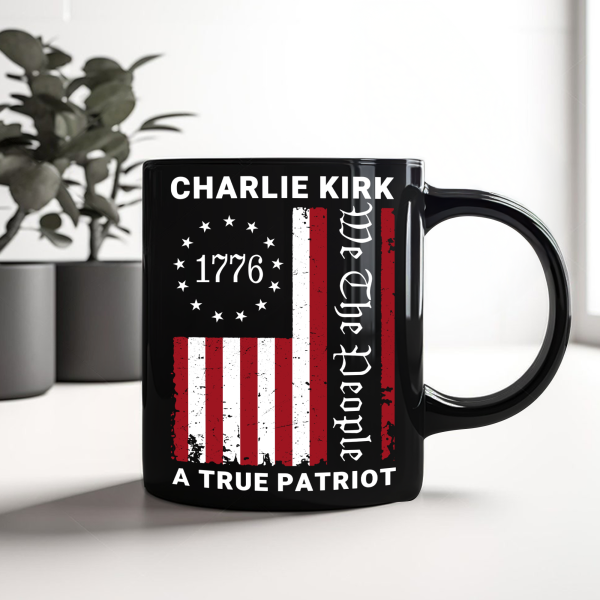 We The People - Pray For Charlie Kirk Memorial Black Mug LM32 65469 We The People - Pray For Charlie Kirk Memorial Black Mug LM32 65469