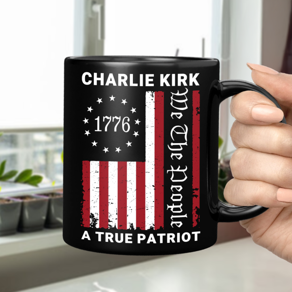 We The People - Pray For Charlie Kirk Memorial Black Mug LM32 65469 We The People - Pray For Charlie Kirk Memorial Black Mug LM32 65469