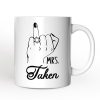 Wedding Ring Finger Mrs Personalized Mug, Married Engaged Gift For Women With Custom Name Wedding Ring Finger Mrs Personalized Mug, Married Engaged Gift For Women With Custom Name