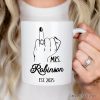 Wedding Ring Finger Mrs Personalized Mug, Married Engaged Gift For Women With Custom Name Wedding Ring Finger Mrs Personalized Mug, Married Engaged Gift For Women With Custom Name