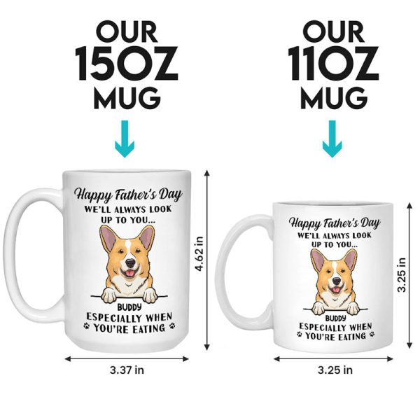 We'll Always Look Up To You - Dog Personalized Custom Mug - Father's Day, Gift For Pet Owners, Pet Lovers We'll Always Look Up To You - Dog Personalized Custom Mug - Father's Day, Gift For Pet Owners, Pet Lovers
