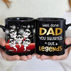 Well Done Dad, Gift For Dad, Personalized Mug, Funny Sperm Mug, Father's Day Gift