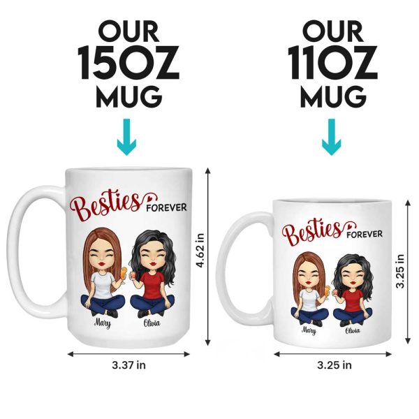 We're Besties Forever - Bestie Personalized Custom Mug - Gift For Best Friends, BFF, Sisters We're Besties Forever - Bestie Personalized Custom Mug - Gift For Best Friends, BFF, Sisters
