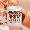We're Besties Sisters Until We Die Personalized Mug, Fall Season Gift
