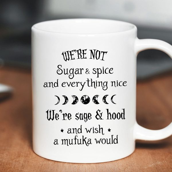 We're not Sugar & Spice Witch Besties Personalized Mug, Halloween Gift for Best Friends