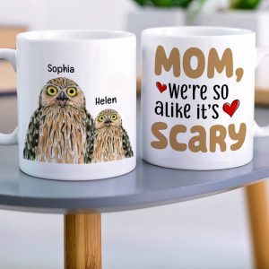 We're so alike, Personalized Coffee Mug, Sitting With Mom Coffee Mug, Mother's Day, Birthday Gift For Mom