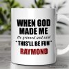 When God Made Me Christian Personalized Mug, Funny Faith Gift with Custom Name