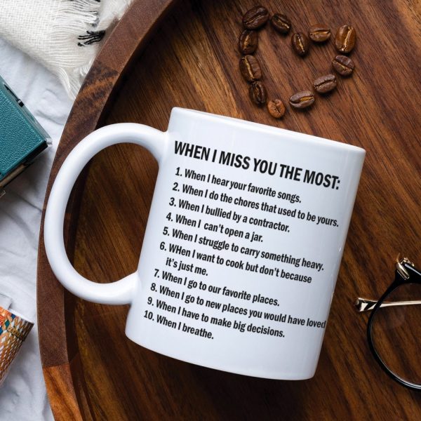 When I Miss You The Most Personalized Heaven Mug Gift For Wife When I Miss You The Most Personalized Heaven Mug Gift For Wife