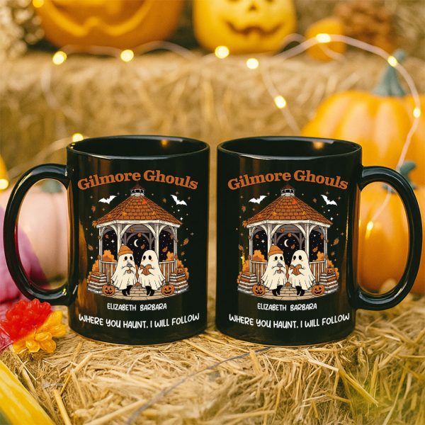Where You Hunt I Will Follow Besties Ghouls Personalized Mug, Halloween Gift For Best Friends