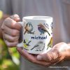 Whimsical Bird Tit Personalized Mug, Funny Birdwatcher Gift for Birder With Custom Name Whimsical Bird Tit Personalized Mug, Funny Birdwatcher Gift for Birder With Custom Name