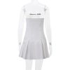 White Bow Design Pleated Mini Dress White Bow Design Pleated Mini Dress