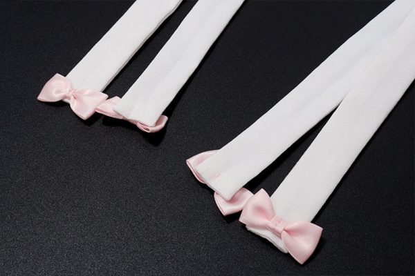 White Bow Design Top And Mini Skirt Set White Bow Design Top And Mini Skirt Set