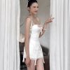 White Bow Design Top And Mini Skirt Set White Bow Design Top And Mini Skirt Set