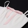 White Bow Design Top And Mini Skirt Set White Bow Design Top And Mini Skirt Set