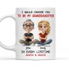 White Ceramic Mug with "I Would Choose You to Be My Granddaughter" Design, High Clarity, Heartwarming Gift White Ceramic Mug with "I Would Choose You to Be My Granddaughter" Design, High Clarity, Heartwarming Gift