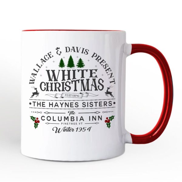 White Christmas Movie Vintage Personalized Mug, Haynes Sisters Wallace & Davis 1954 Holiday Gift with Custom Name White Christmas Movie Vintage Personalized Mug, Haynes Sisters Wallace & Davis 1954 Holiday Gift with Custom Name