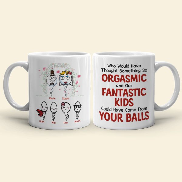 Who Would Have Thought Something So Orgasmic, Orgasmic Couple White Mug Who Would Have Thought Something So Orgasmic, Orgasmic Couple White Mug