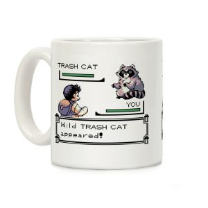 Wild Trash Cat Appears! Coffee Mug