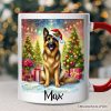 Winter Wonderland German Shepherd Personalized Mug, Cozy Christmas Gift with Custom Name Winter Wonderland German Shepherd Personalized Mug, Cozy Christmas Gift with Custom Name