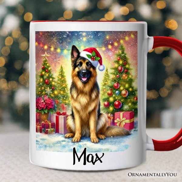 Winter Wonderland German Shepherd Personalized Mug, Cozy Christmas Gift with Custom Name Winter Wonderland German Shepherd Personalized Mug, Cozy Christmas Gift with Custom Name