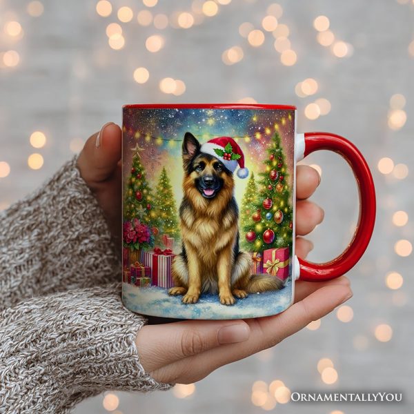 Winter Wonderland German Shepherd Personalized Mug, Cozy Christmas Gift with Custom Name Winter Wonderland German Shepherd Personalized Mug, Cozy Christmas Gift with Custom Name