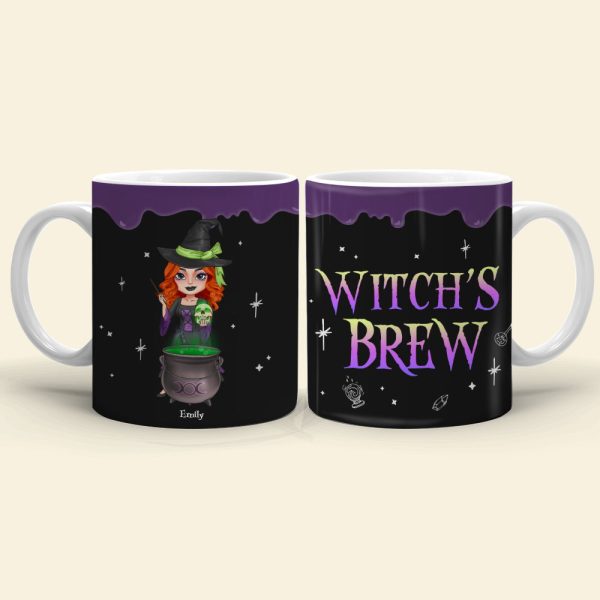 Witch's Brew, Gift For Witches, Personalized Mug, Edge To Edge Witch Squad Mug, Halloween Gift Witch's Brew, Gift For Witches, Personalized Mug, Edge To Edge Witch Squad Mug, Halloween Gift