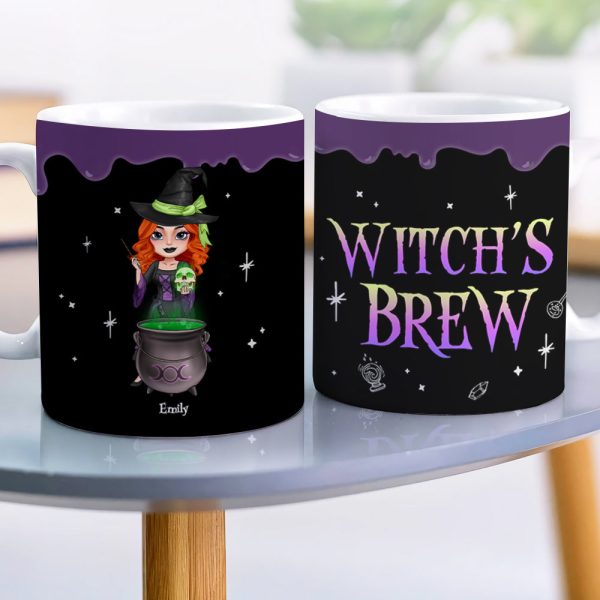 Witch's Brew, Gift For Witches, Personalized Mug, Edge To Edge Witch Squad Mug, Halloween Gift Witch's Brew, Gift For Witches, Personalized Mug, Edge To Edge Witch Squad Mug, Halloween Gift