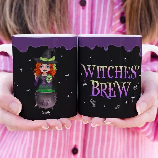Witch's Brew, Gift For Witches, Personalized Mug, Edge To Edge Witch Squad Mug, Halloween Gift Witch's Brew, Gift For Witches, Personalized Mug, Edge To Edge Witch Squad Mug, Halloween Gift