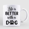 Woman And Dog At Sea Personalized Coffee Mug